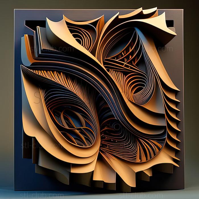 3D model st abstract painting (STL)